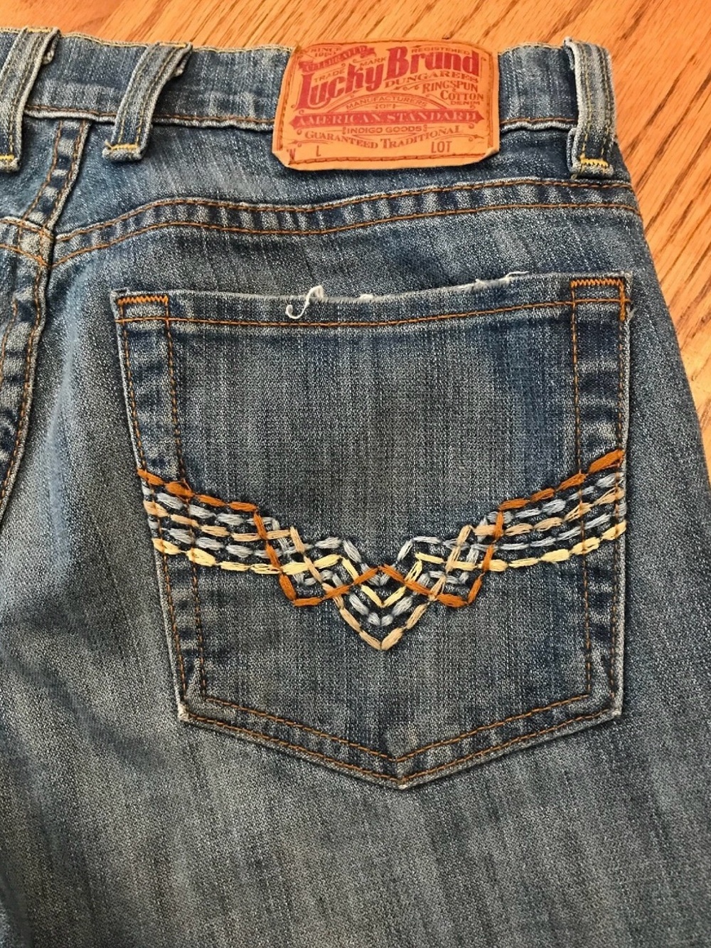 LUCKY BRAND SUNDOWN WOMEN'S BLUE JEANS SIZE 26 / 2 MADE IN USA S6